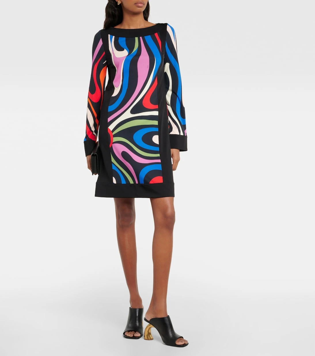 Pucci - فستان شيفت مطبوع بنقشة Marmo