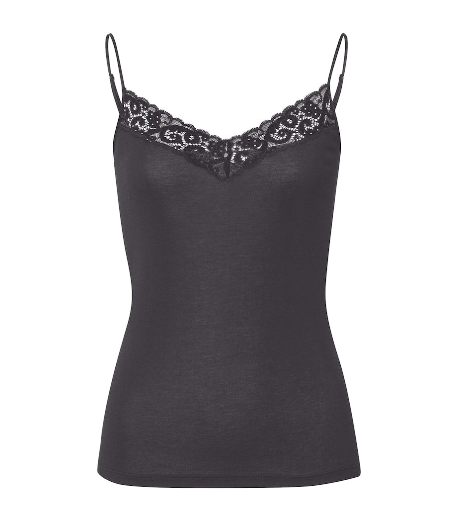 Black Mercerised Cotton Moments Camisole