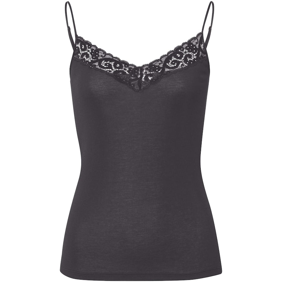 Black Mercerised Cotton Moments Camisole