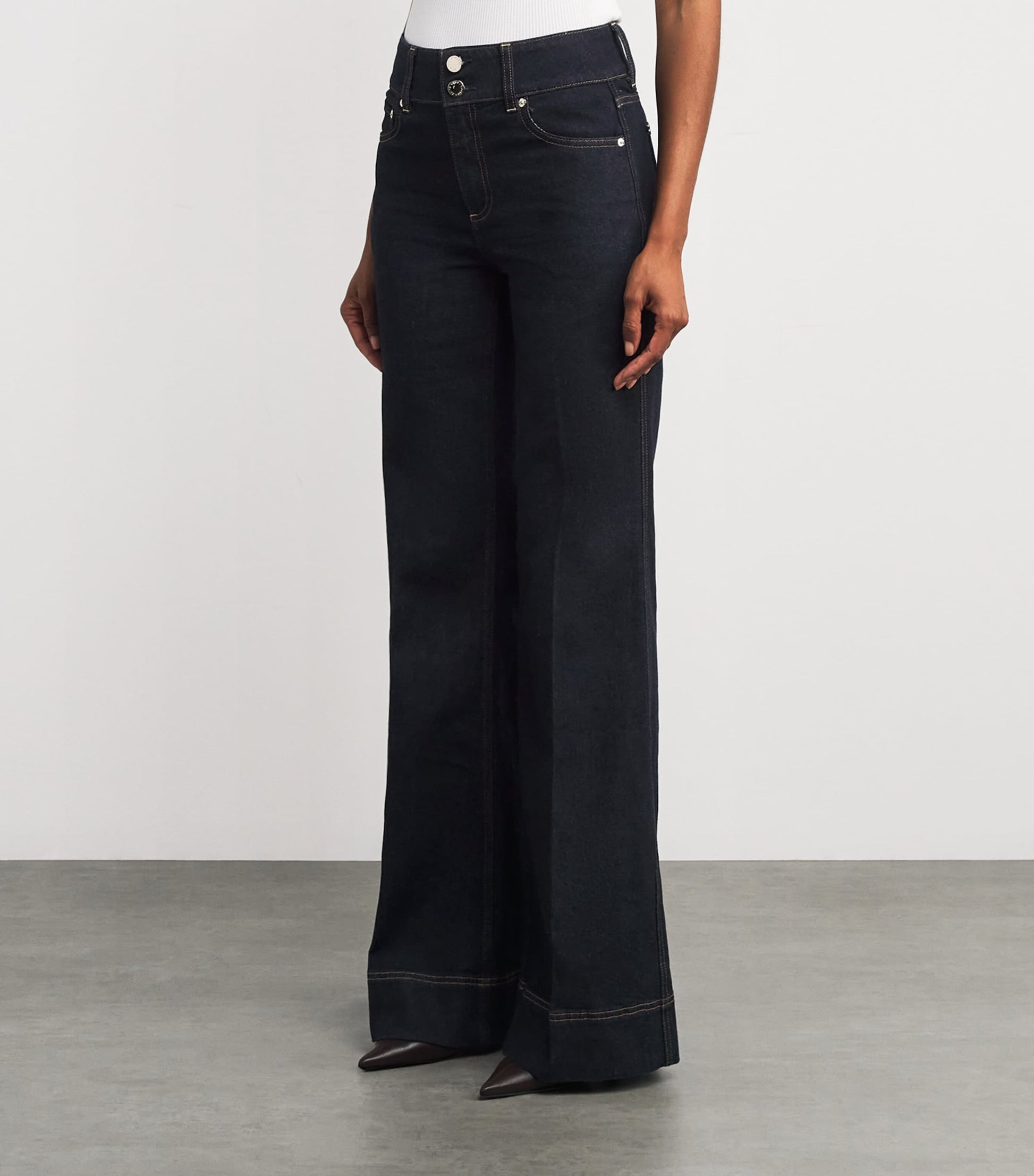 Alice+Olivia Black Perfect Flared Jeans