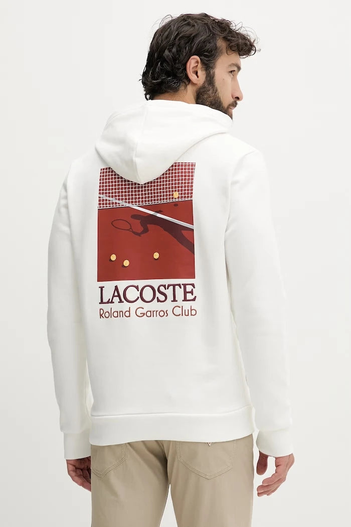Lacoste erkek pamuklu kapüşonlu sweatshirt