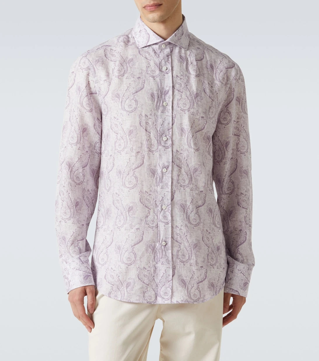Brunello Cucinelli - Printed linen shirt