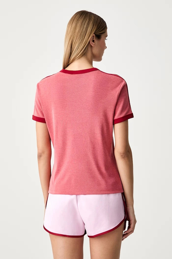 adidas Originals basic pamuklu kadın tişört Heather