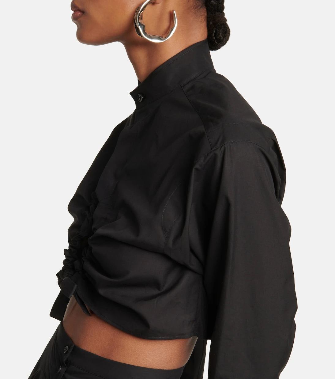 Alaïa - Cropped cotton shirt