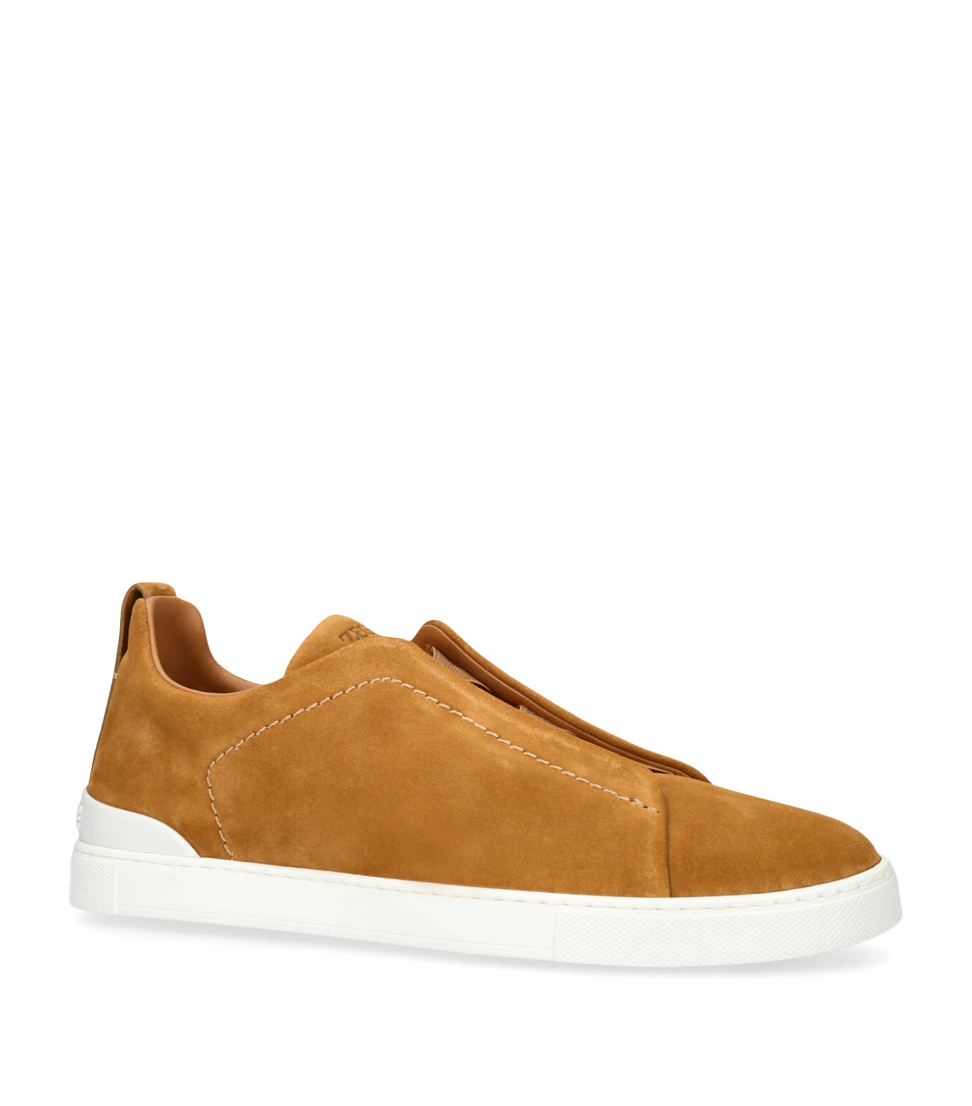 Suede Triple Stitch Sneakers CAMEL