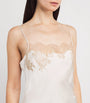 Carine Gilson Ivory Silk Lace-Trim Short Slip Dress