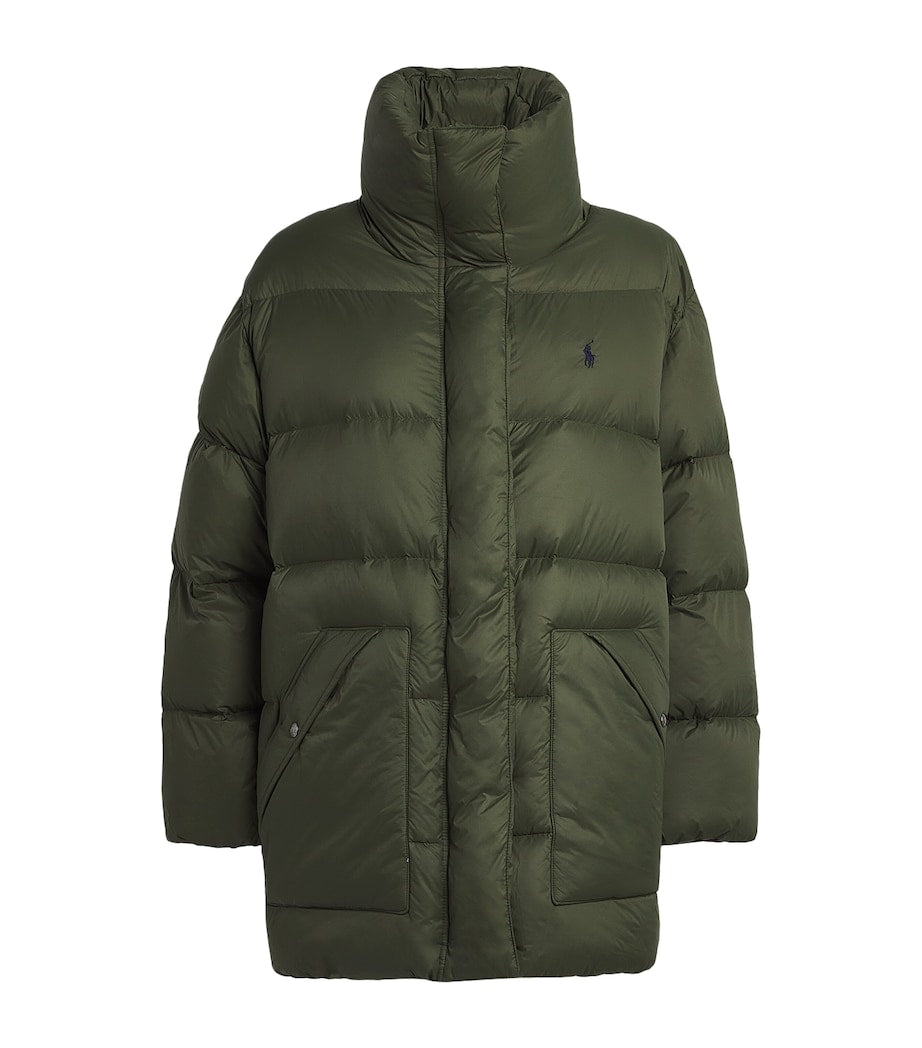 Polo Ralph Lauren Green High-Neck Puffer Jacket