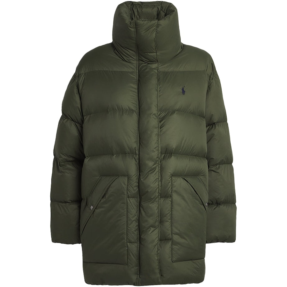 Polo Ralph Lauren Green High-Neck Puffer Jacket