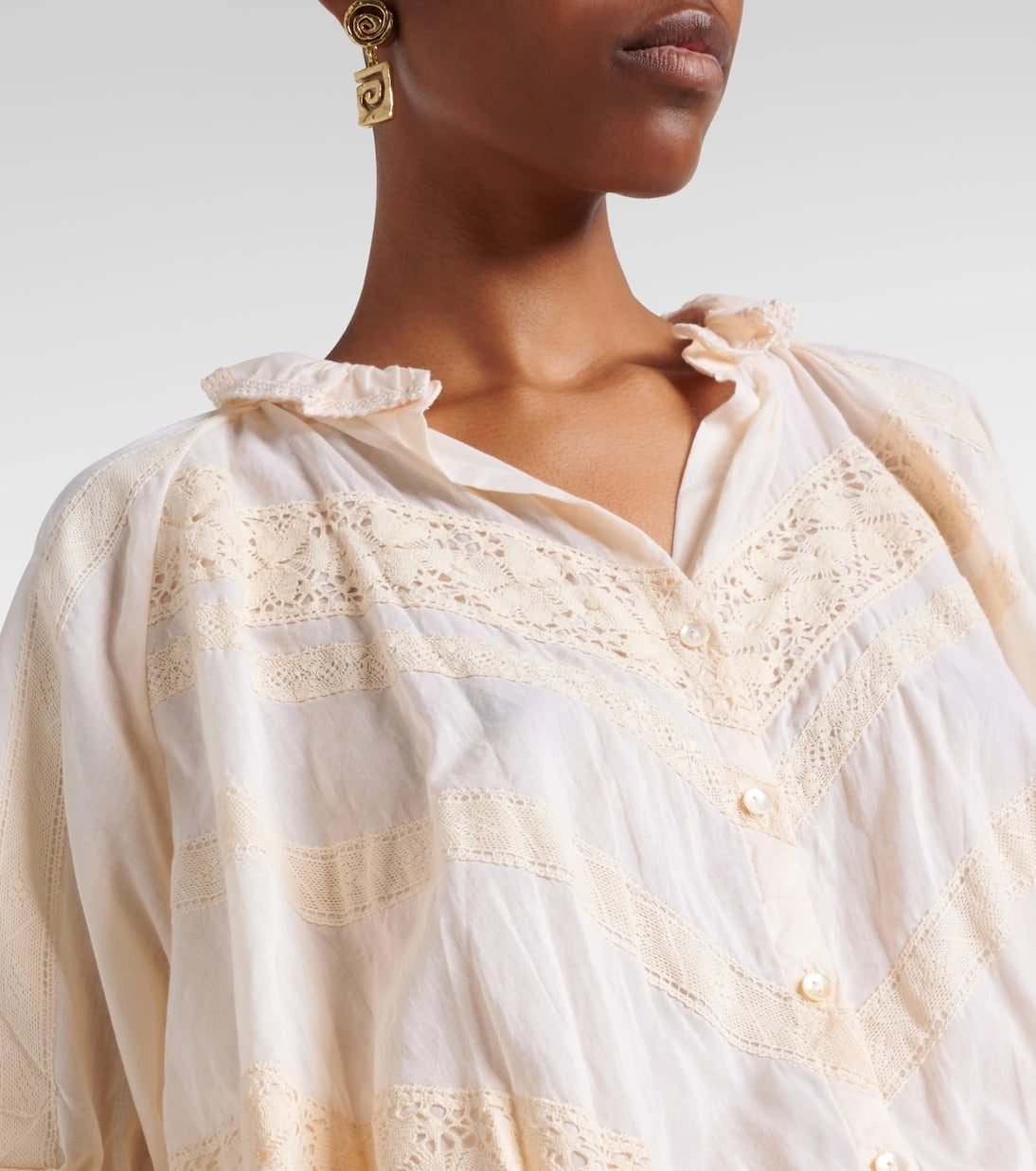 Juliet Dunn - Embroidered cotton shirt dress