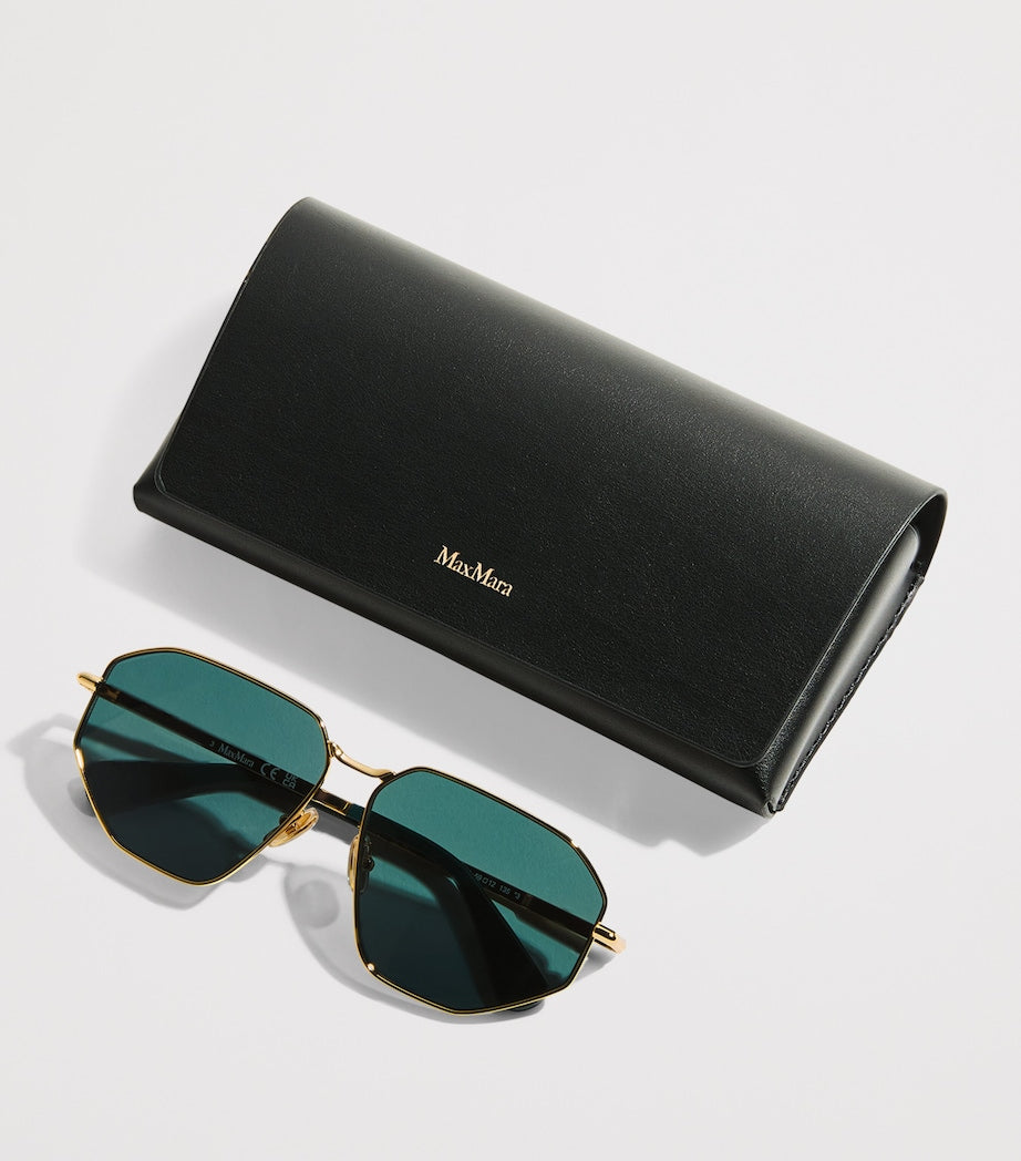 Blue Metal Sunglasses