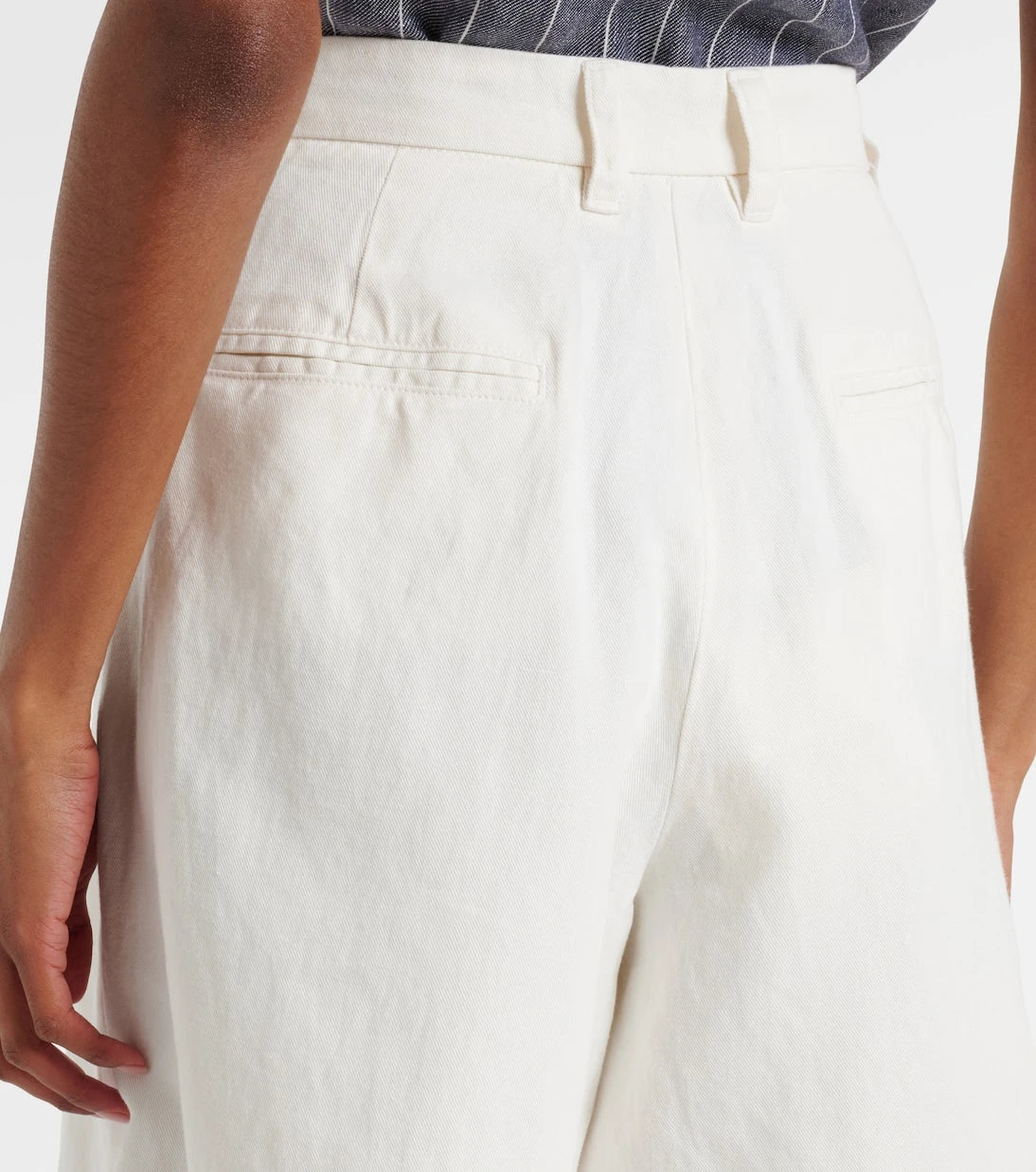 'S Max Mara - Sole cotton and linen Bermuda shorts