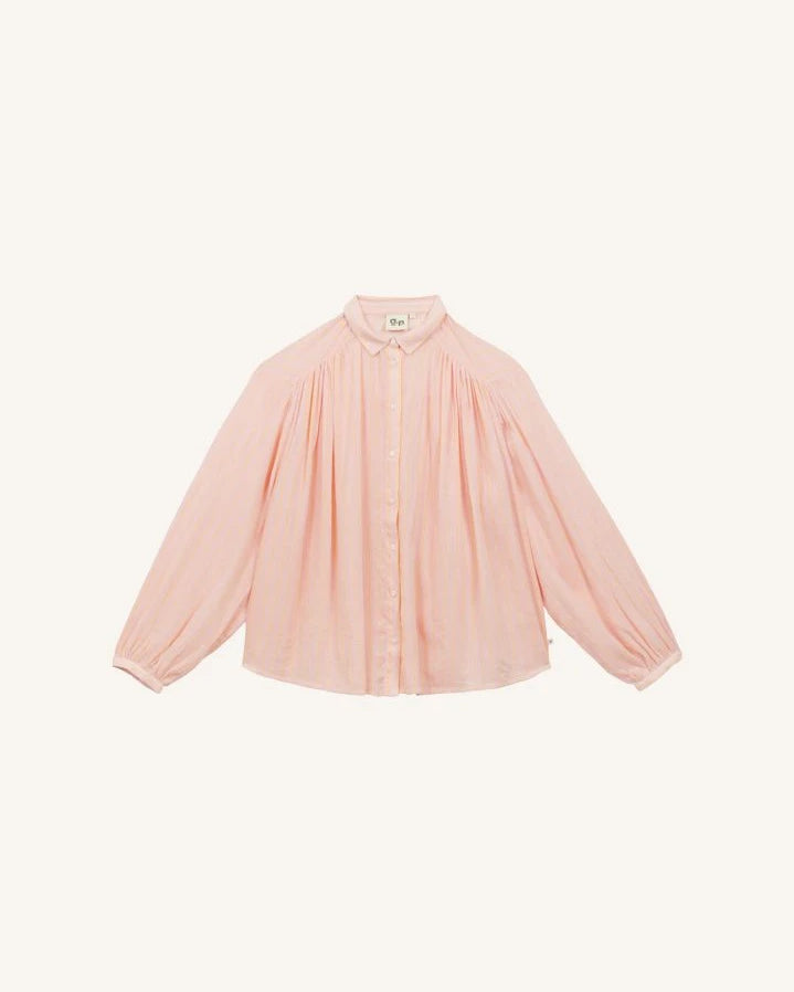 a.p - Striped Organic Cotton Shirt | Pink
