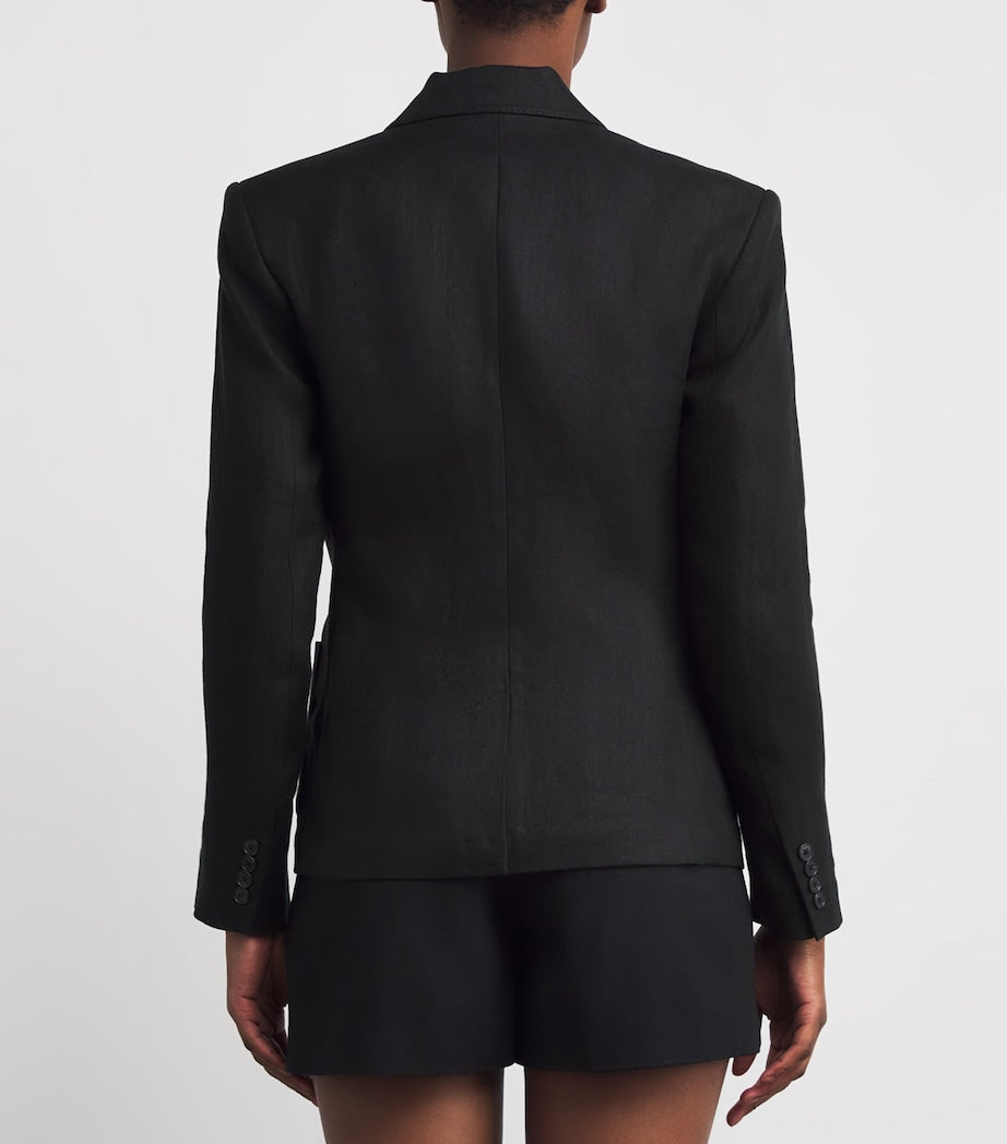 Polo Ralph Lauren Black Linen Woven Crest Sport Jacket