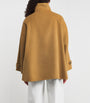 Yellow Virgin Wool High-Neck Coat