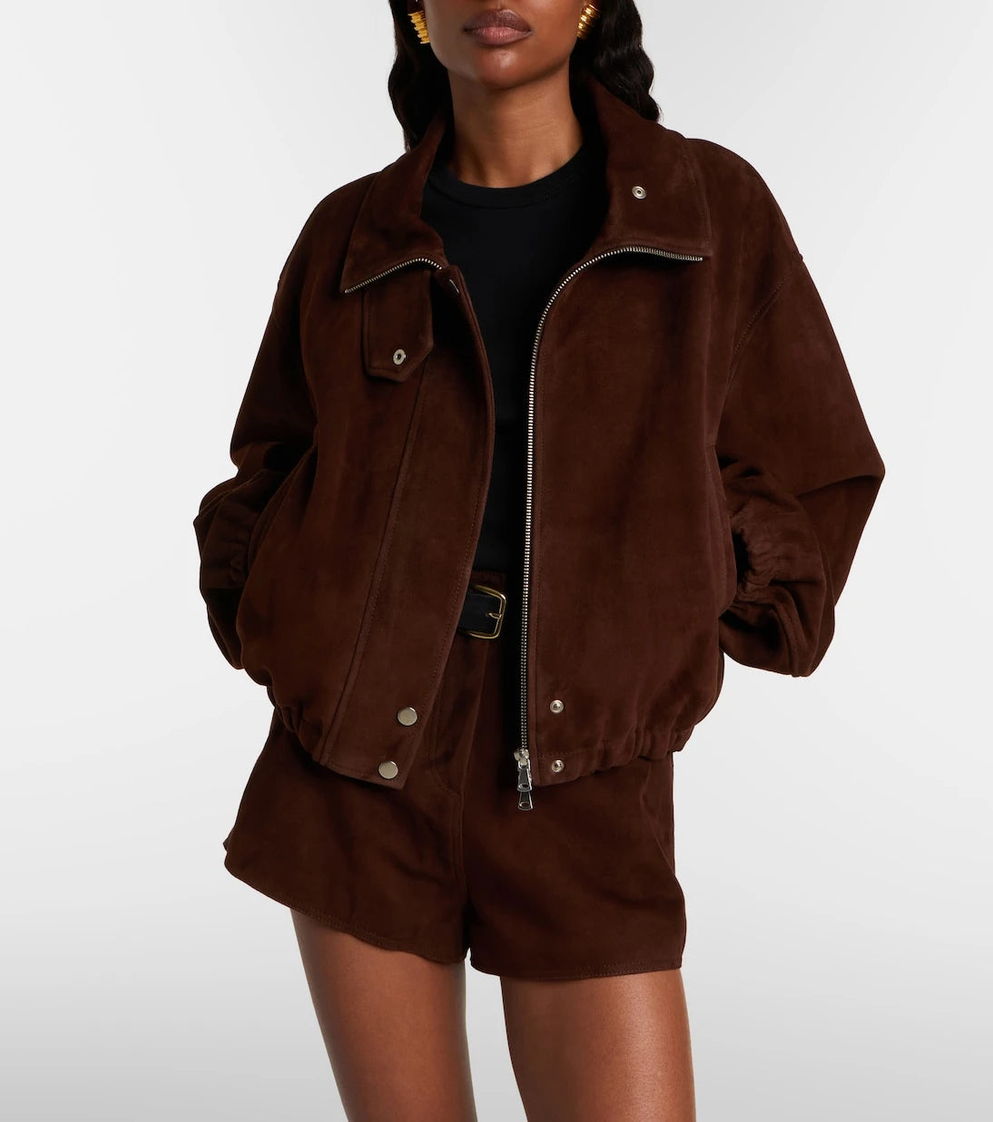 Nour Hammour - Pia suede blouson jacket