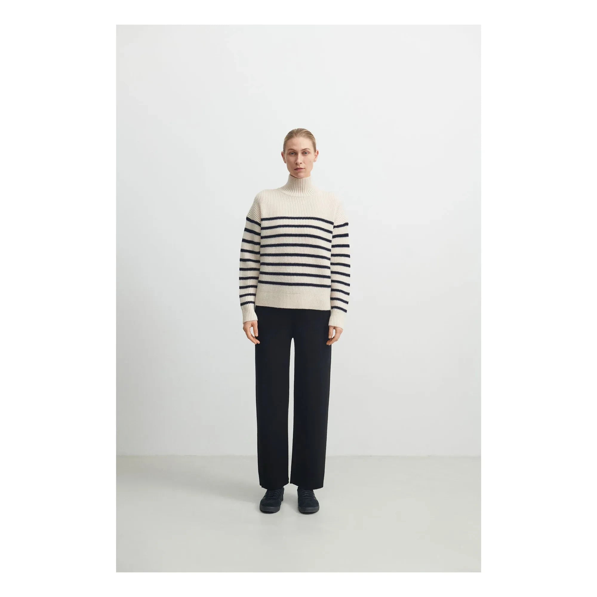 FUB - Marinière Wool Sweater - Women's Collection | Ecru