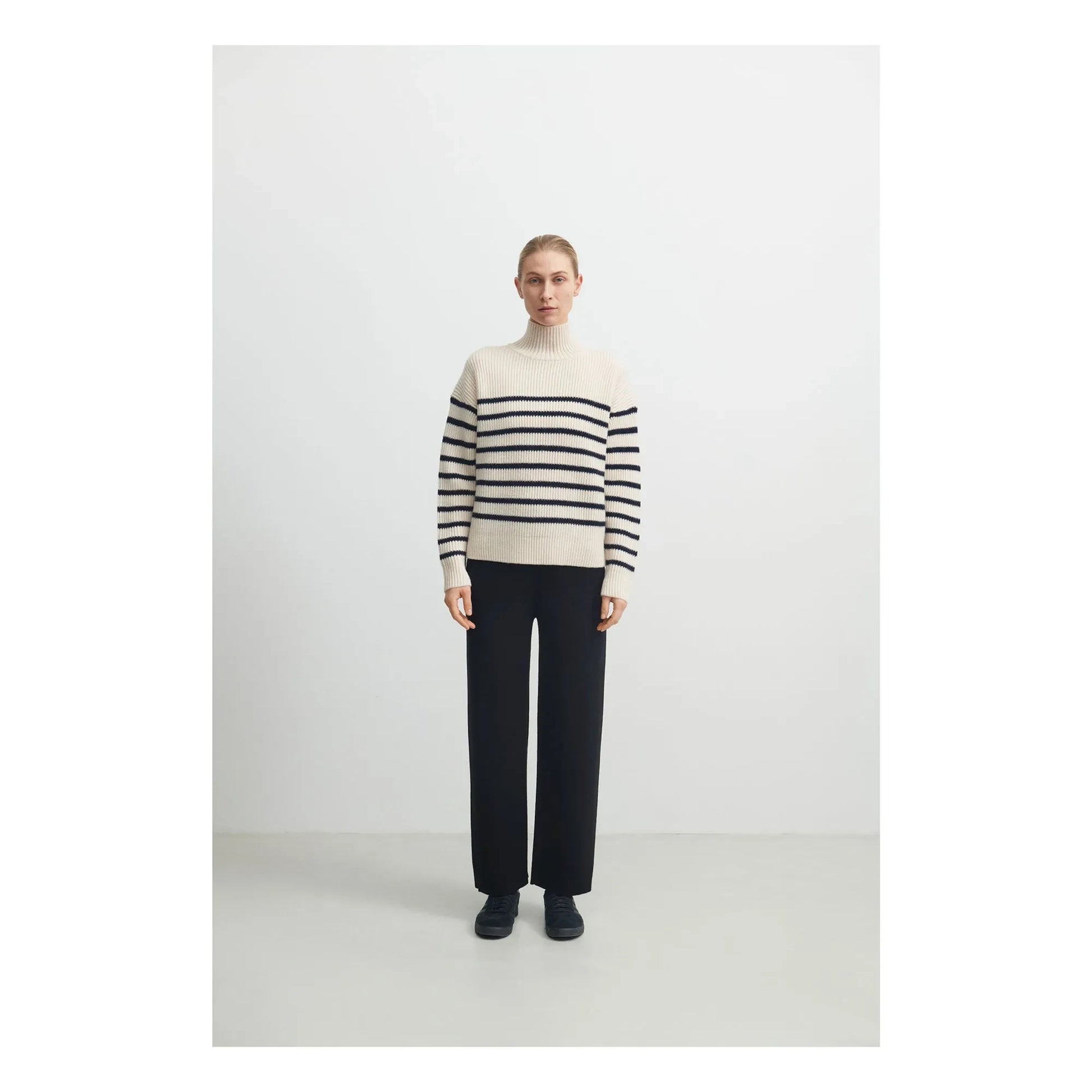 FUB - Marinière Wool Sweater - Women's Collection | Ecru