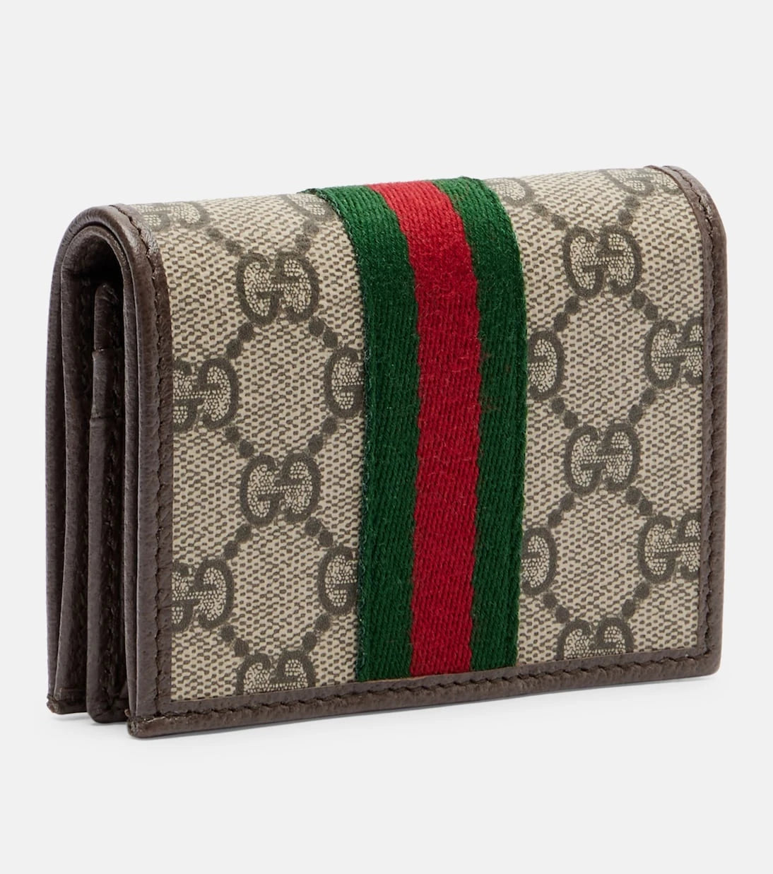 Gucci - Ophidia Small GG leather-trimmed wallet