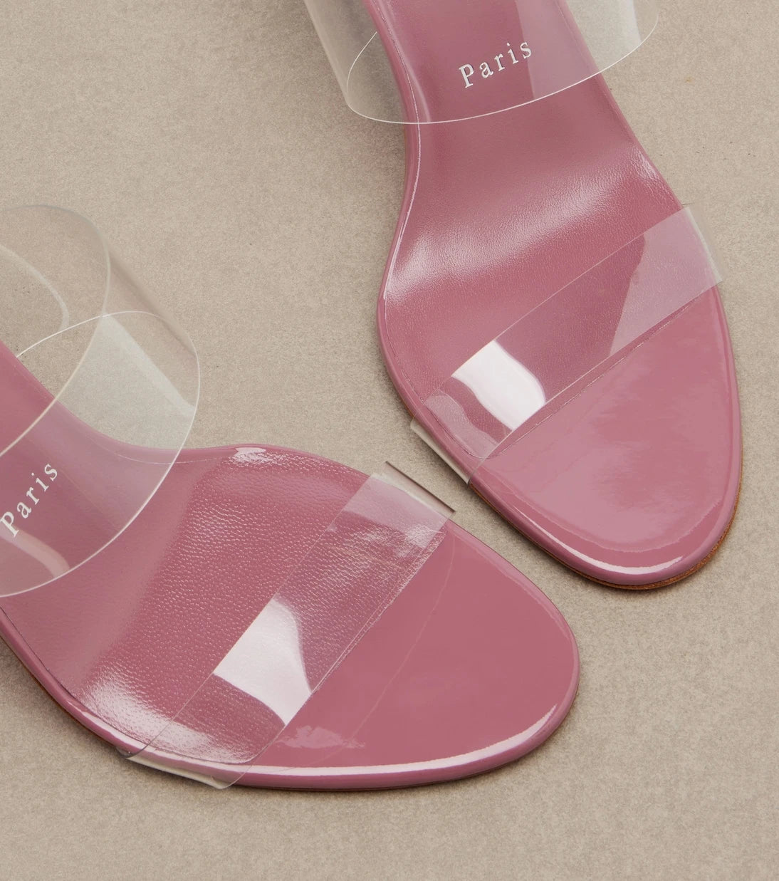 Christian Louboutin - Just Nothing leather-trimmed TPU mules