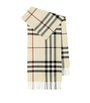 Burberry Beige Cashmere Check Scarf