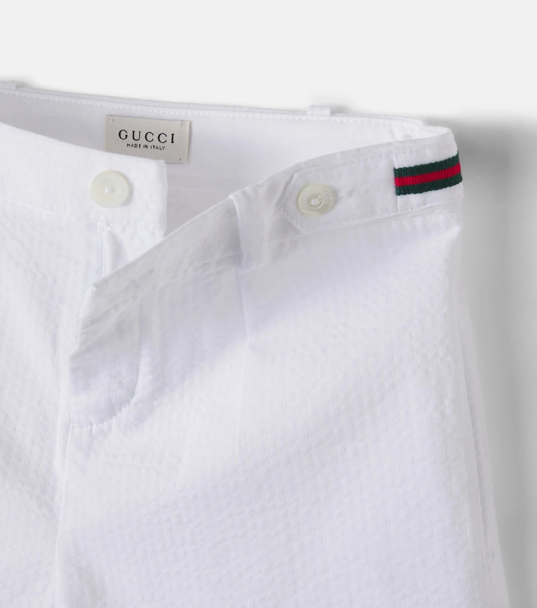 Gucci Kids - Web Stripe cotton Bermuda shorts