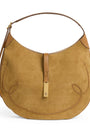 Medium Suede ID Shoulder Bag