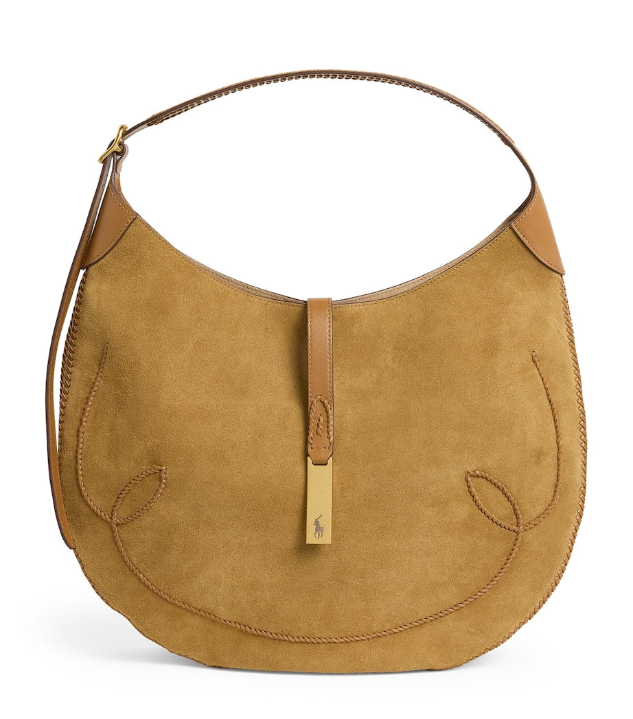 Medium Suede ID Shoulder Bag