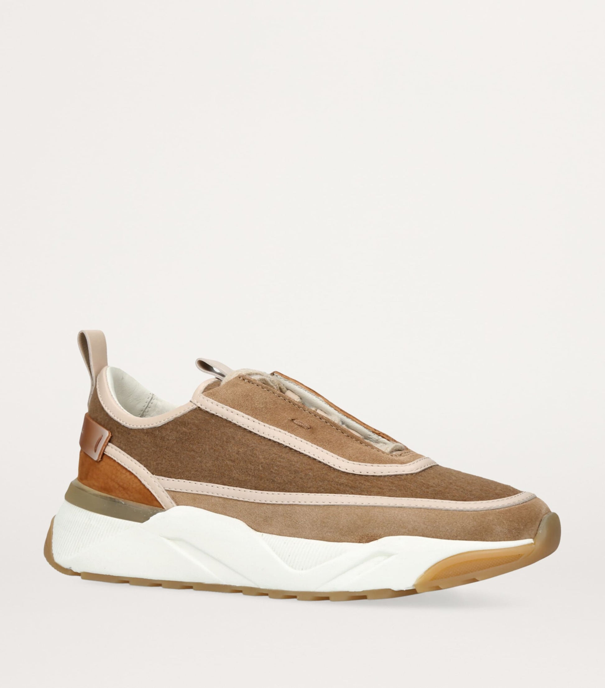 Leather Yoko Slip-On Sneakers BROWN