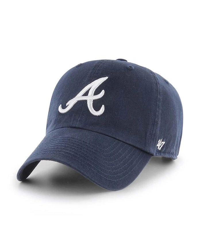 Kavisli siperlikli pamuk şapka 47 brand MLB Atlanta Braves