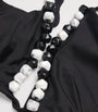 Black Beaded Baci Bikini Top