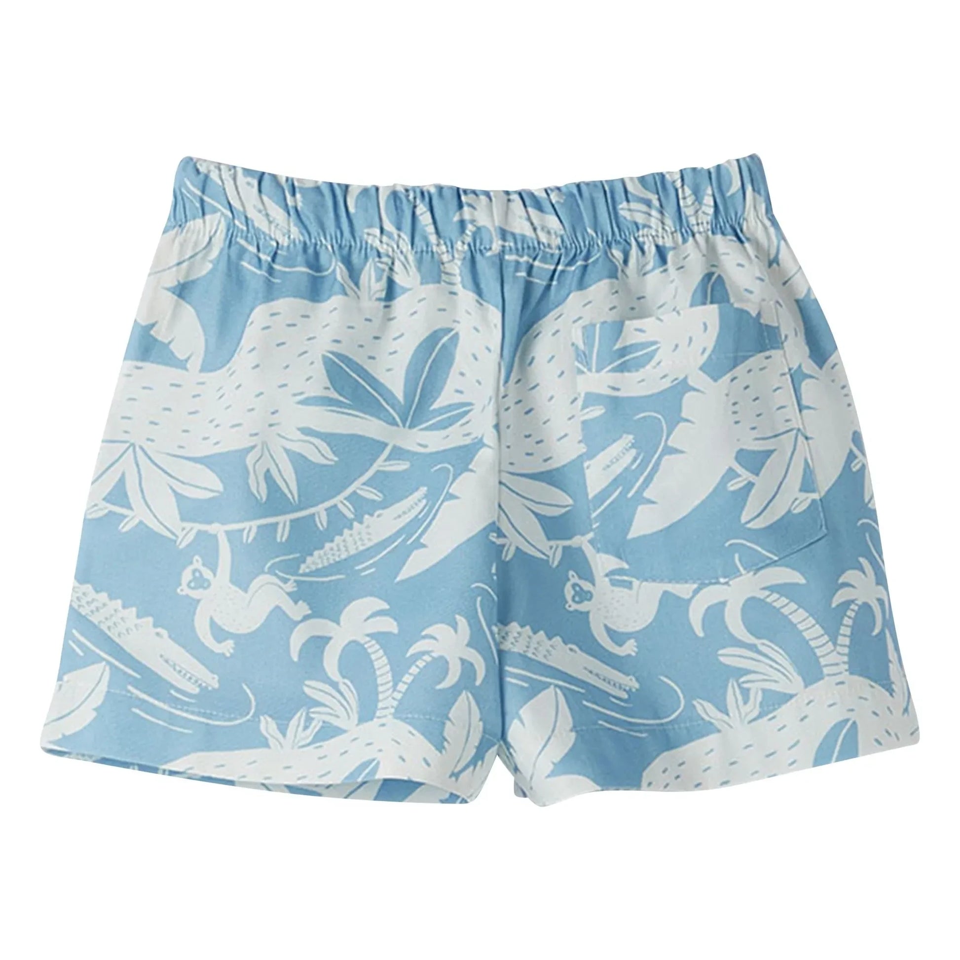 Fabula - Jungle drawstring shorts | Pale blue