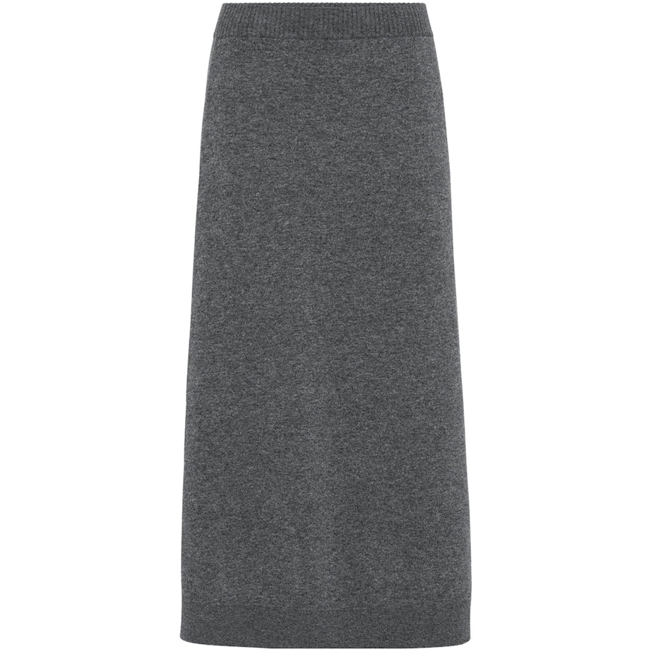 Cashmere Double-Knit Midi Skirt