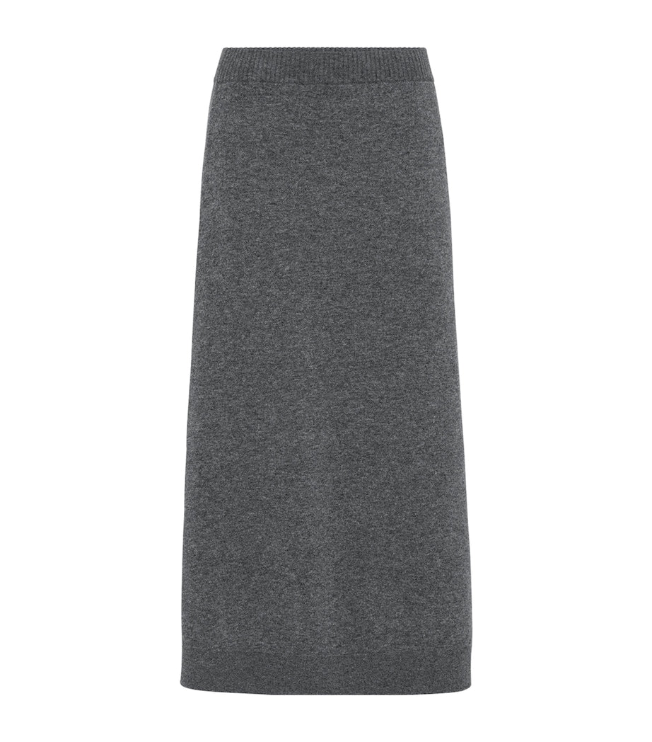 Cashmere Double-Knit Midi Skirt