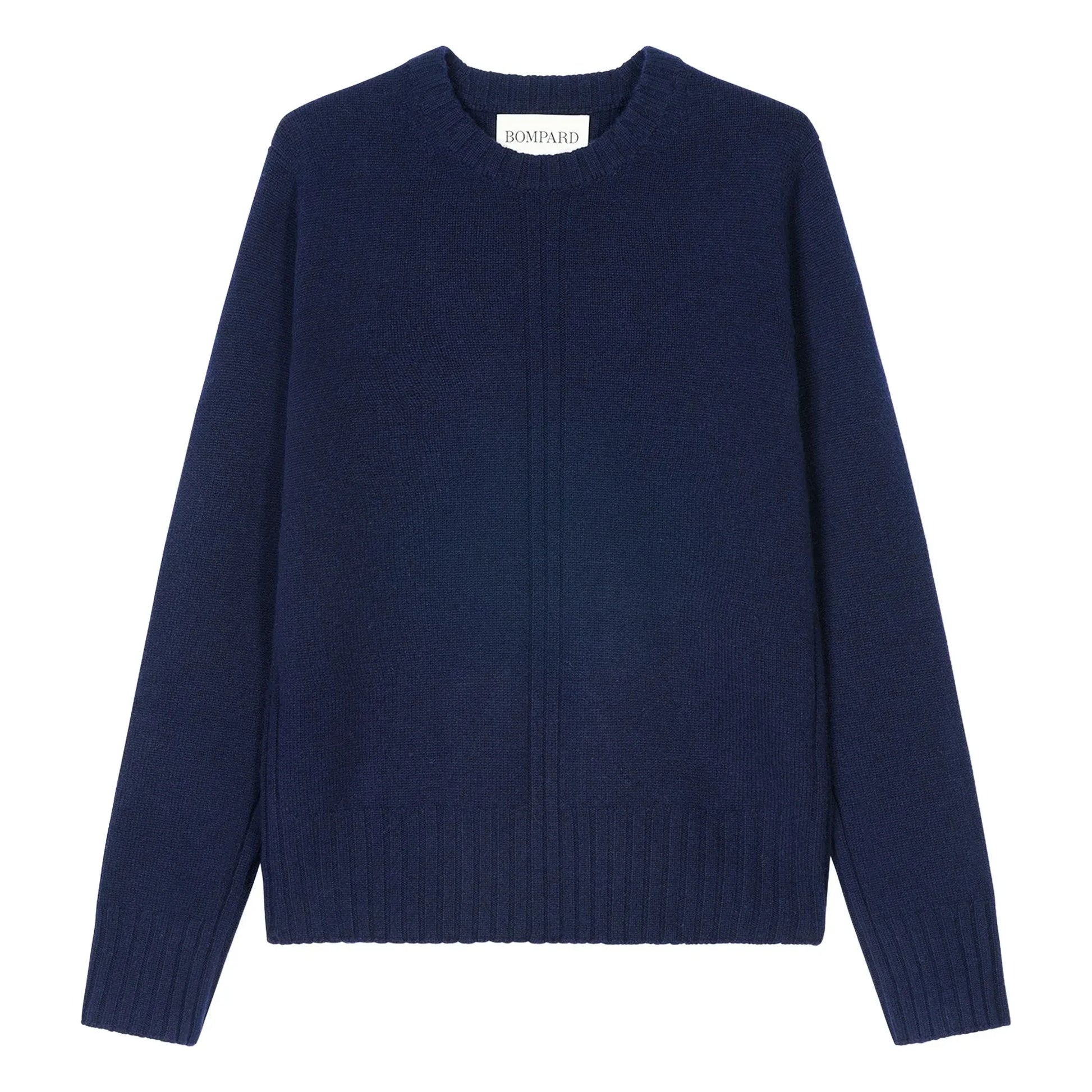 Bompard - Cashmere Rib Crewneck Sweater | Navy blue
