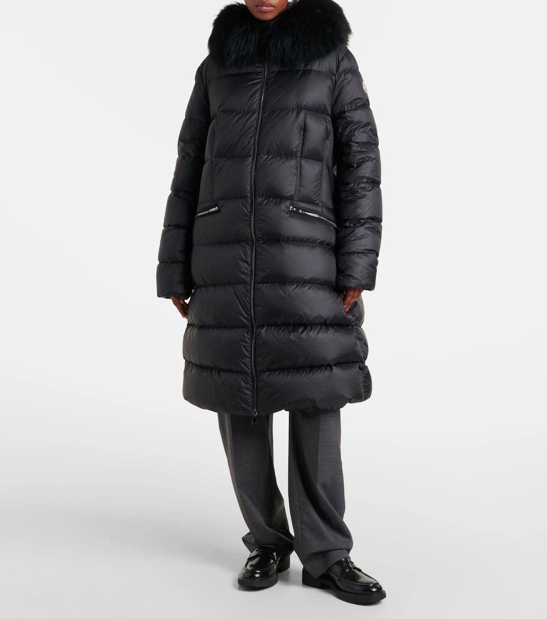 Moncler - Boedic shearling-trimmed down jacket