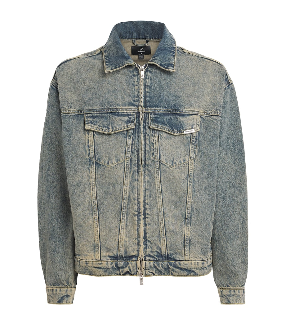 Blue Bleached Denim Jacket