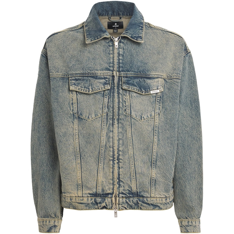 Blue Bleached Denim Jacket