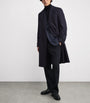 Lardini Navy Wool-Cashmere Double-Breasted Overcoat