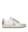 White Leather Ball Star Sneakers