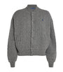 Polo Ralph Lauren Grey Wool-Cashmere Bomber Jacket