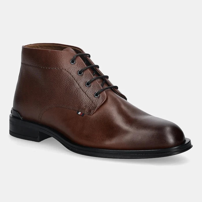 Tommy Hilfiger CORPORATE HILFIGER LTH BOOT Deri Ayakkabı