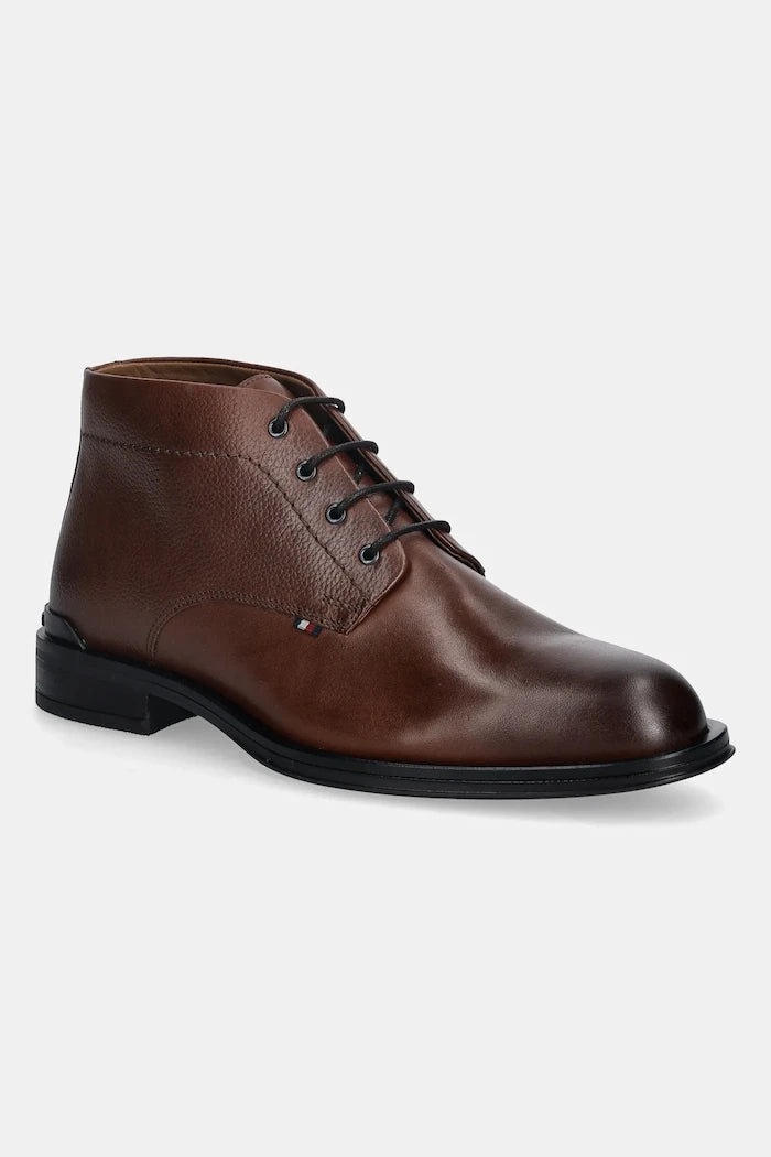 Tommy Hilfiger CORPORATE HILFIGER LTH BOOT Deri Ayakkabı