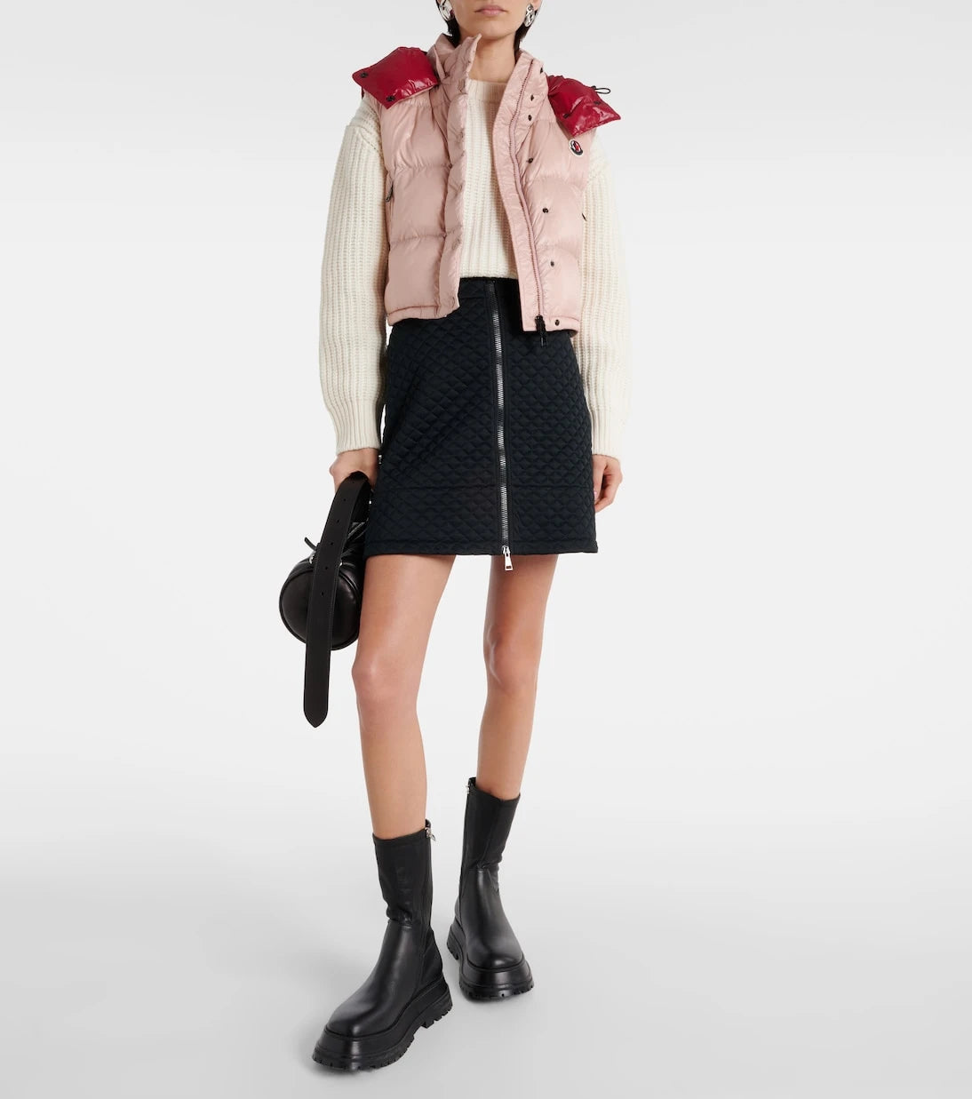 Moncler - High-rise quilted miniskirt