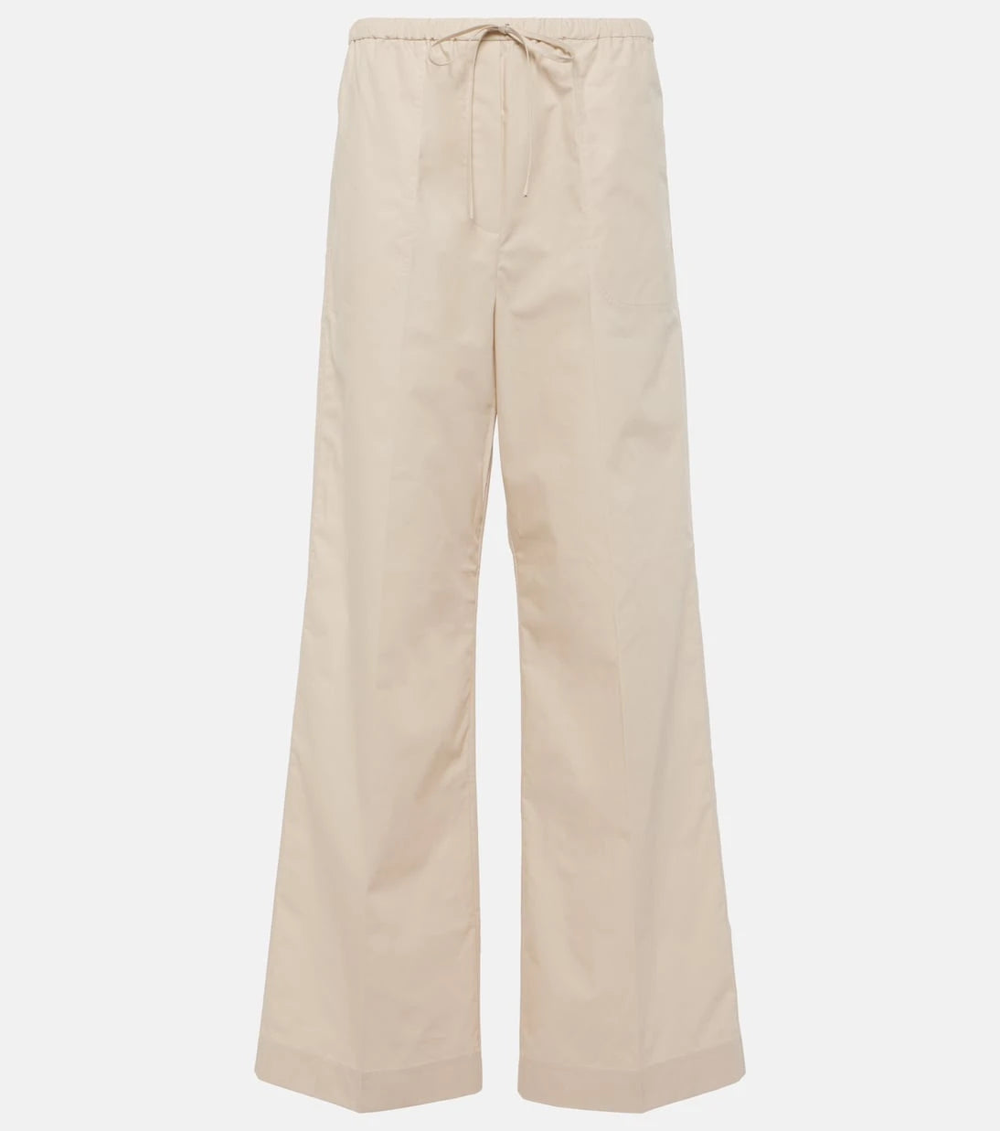 Toteme - High-rise cotton wide-leg pants