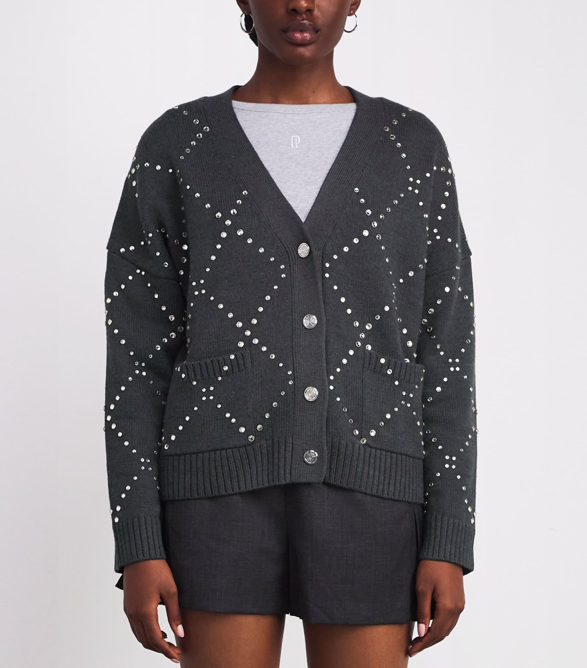 Maje Black Studded Cardigan