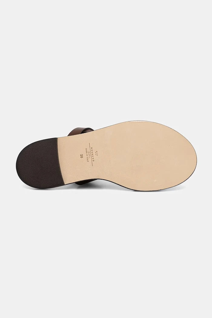 Weekend Max Mara сандали дамски от кожа Wkaasta