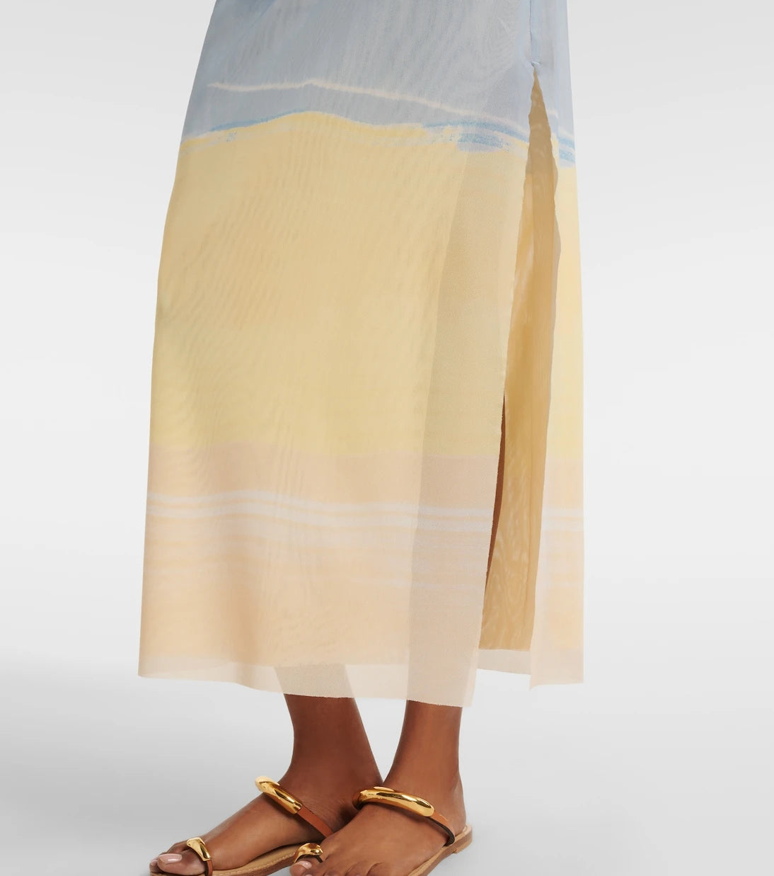 SIR - Printed mesh maxi skirt