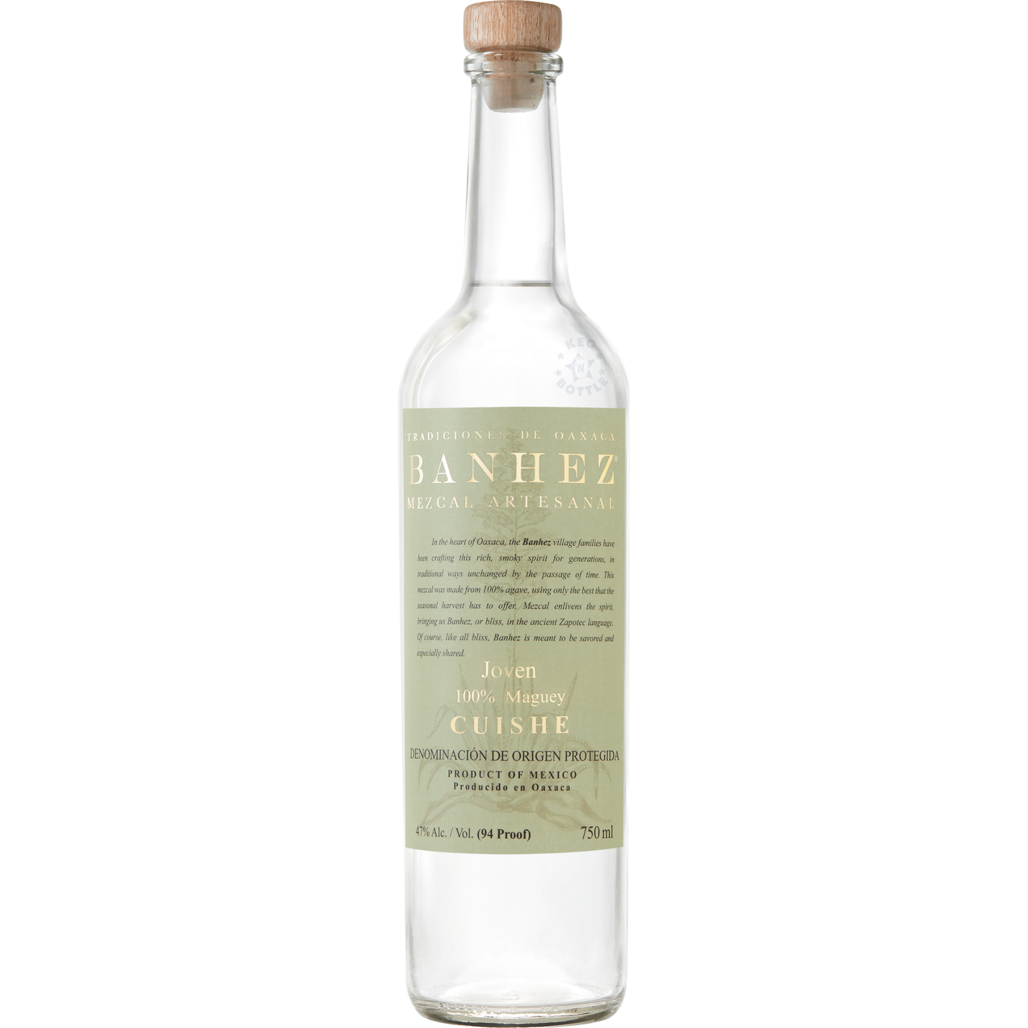 Banhez Artesanal CUISHE Mezcal Joven (750ml)