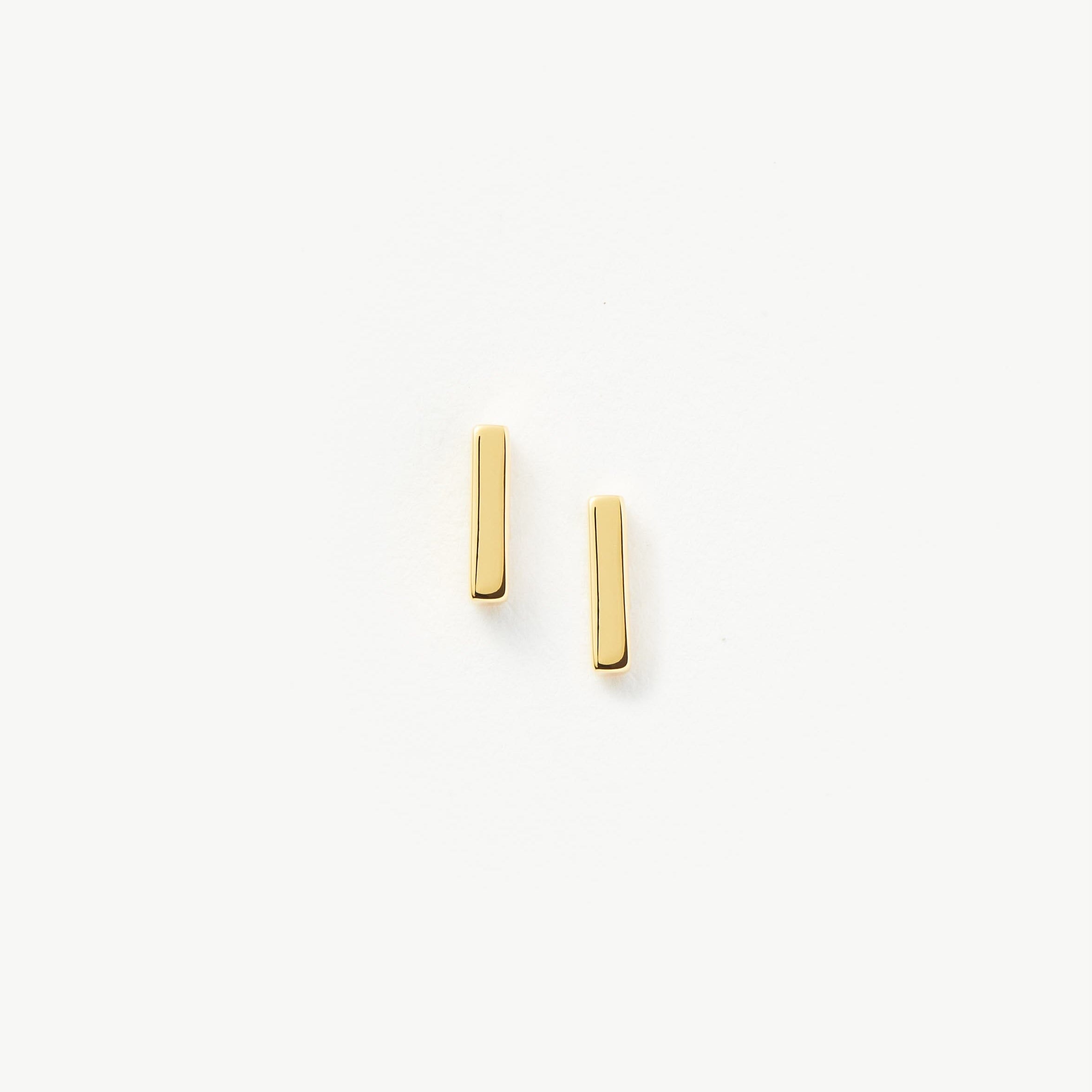 Bar Stud Earrings | 18ct Gold Plated Vermeil Earrings Missoma 