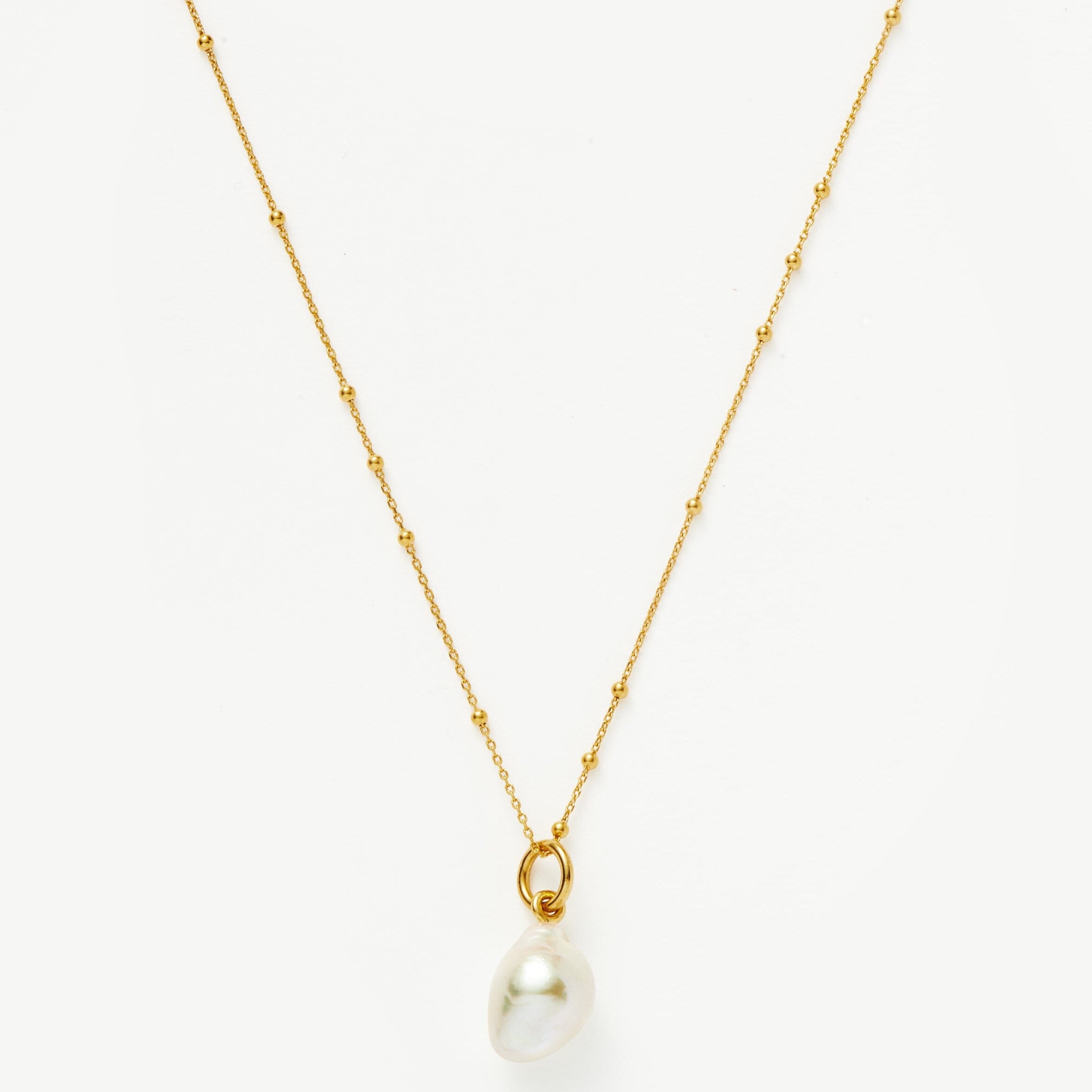 Baroque Pearl Chain Necklace | 18ct Gold Plated Vermeil/Pearl Necklaces Missoma 